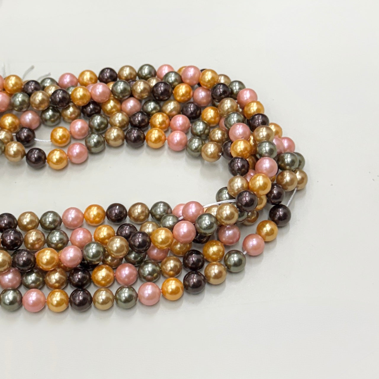 PERLA SHELL | 8MM | MIX ROSA VER CAFE