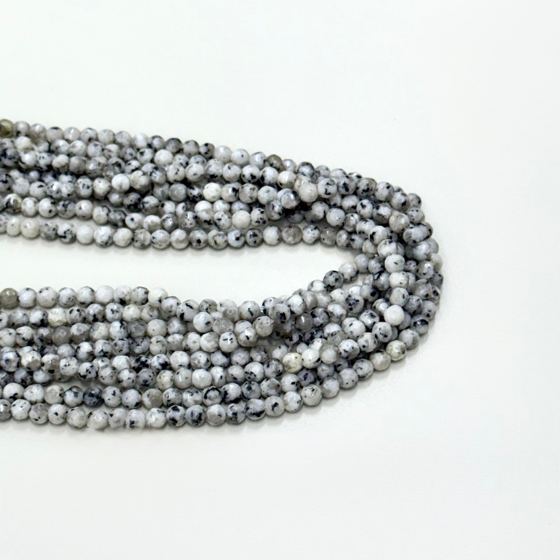 Agata Facetada | 4mm | GRIS JASPEADO
