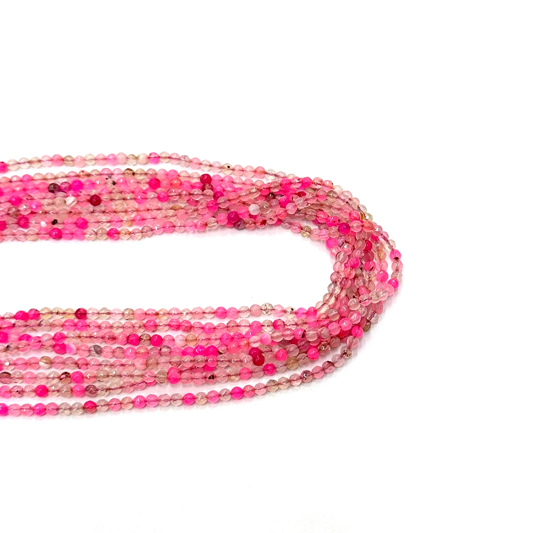 AGATA FACETADA | 3MM | MIX FUCSIA TRASLUCIDO