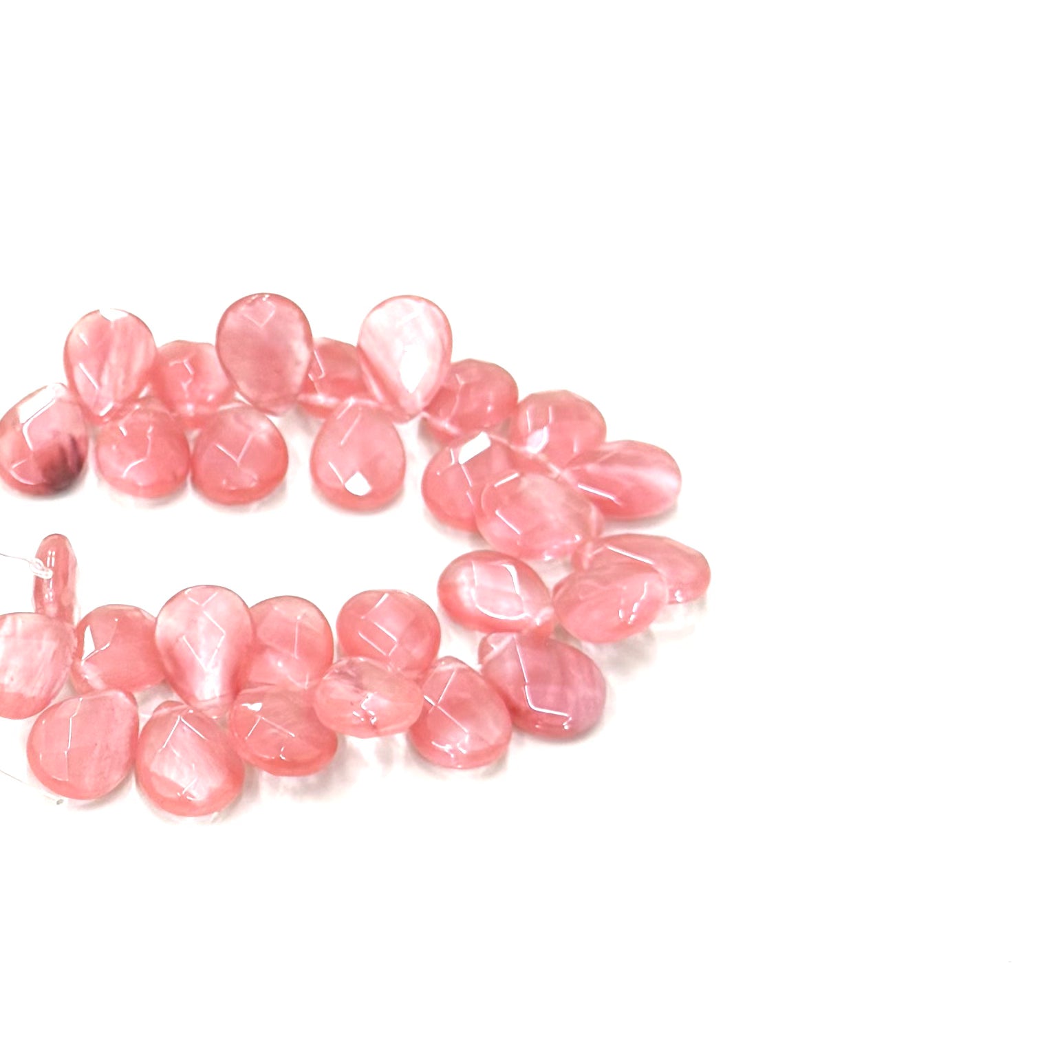 GOTA GRANDE FACETADA | PLANO | 18X13.4MM | CUARZO CHERRY