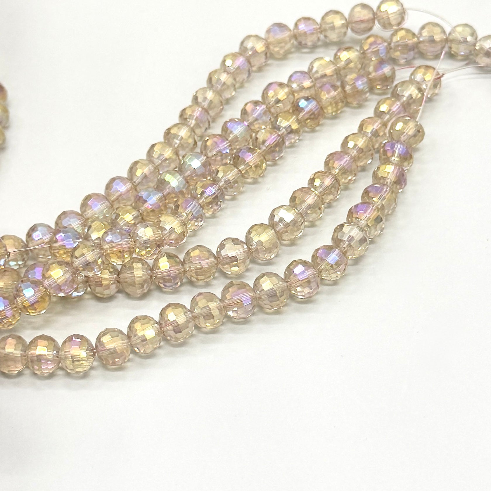 CRISTAL REDONDO | BEIGE TRASLUCIDO TORNASOL
