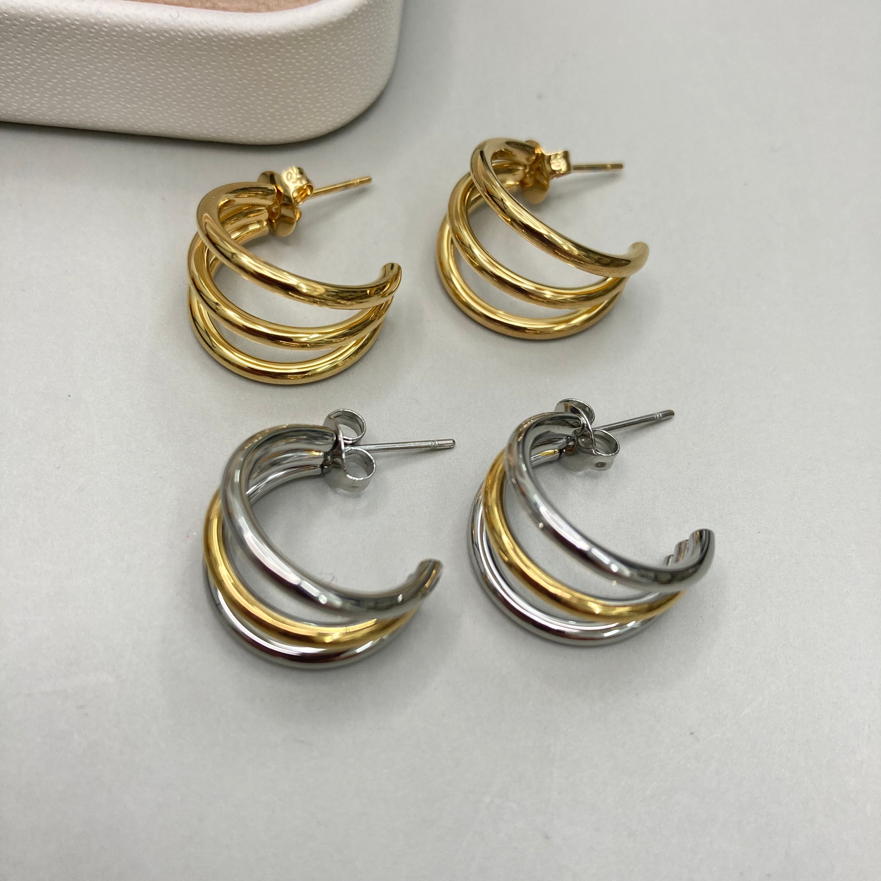 AROS | ARGOLLA CON TRES LINEAS