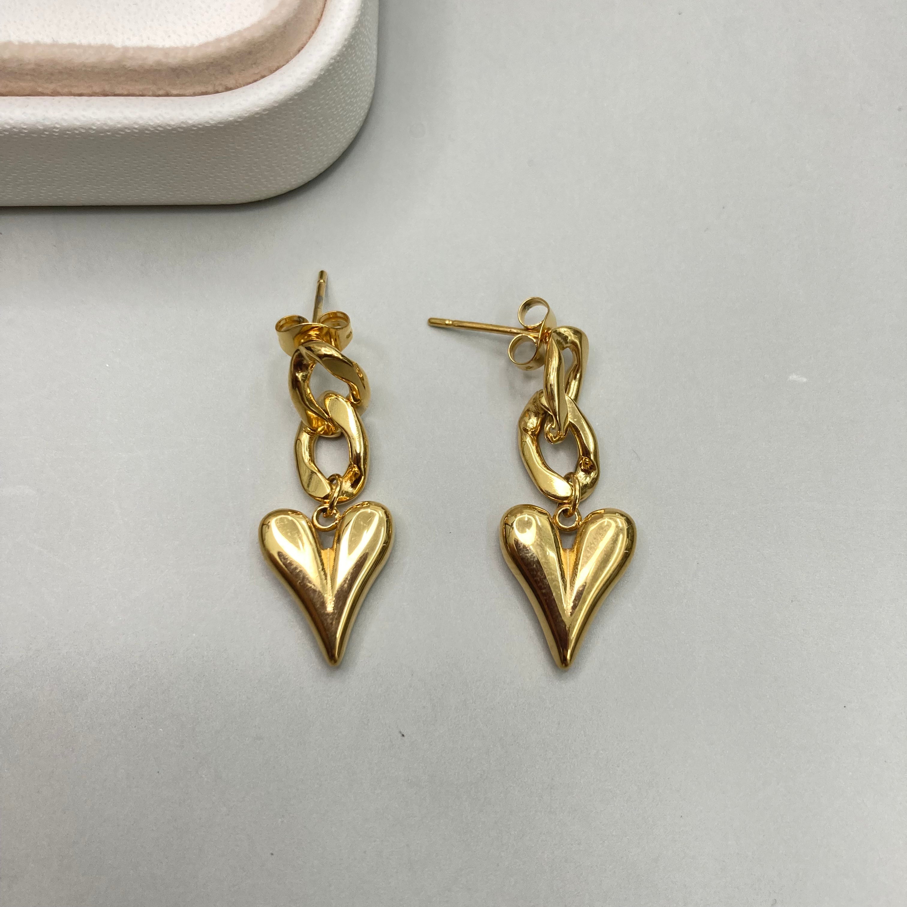AROS | CADENA CON CORAZÓN ALARGADO