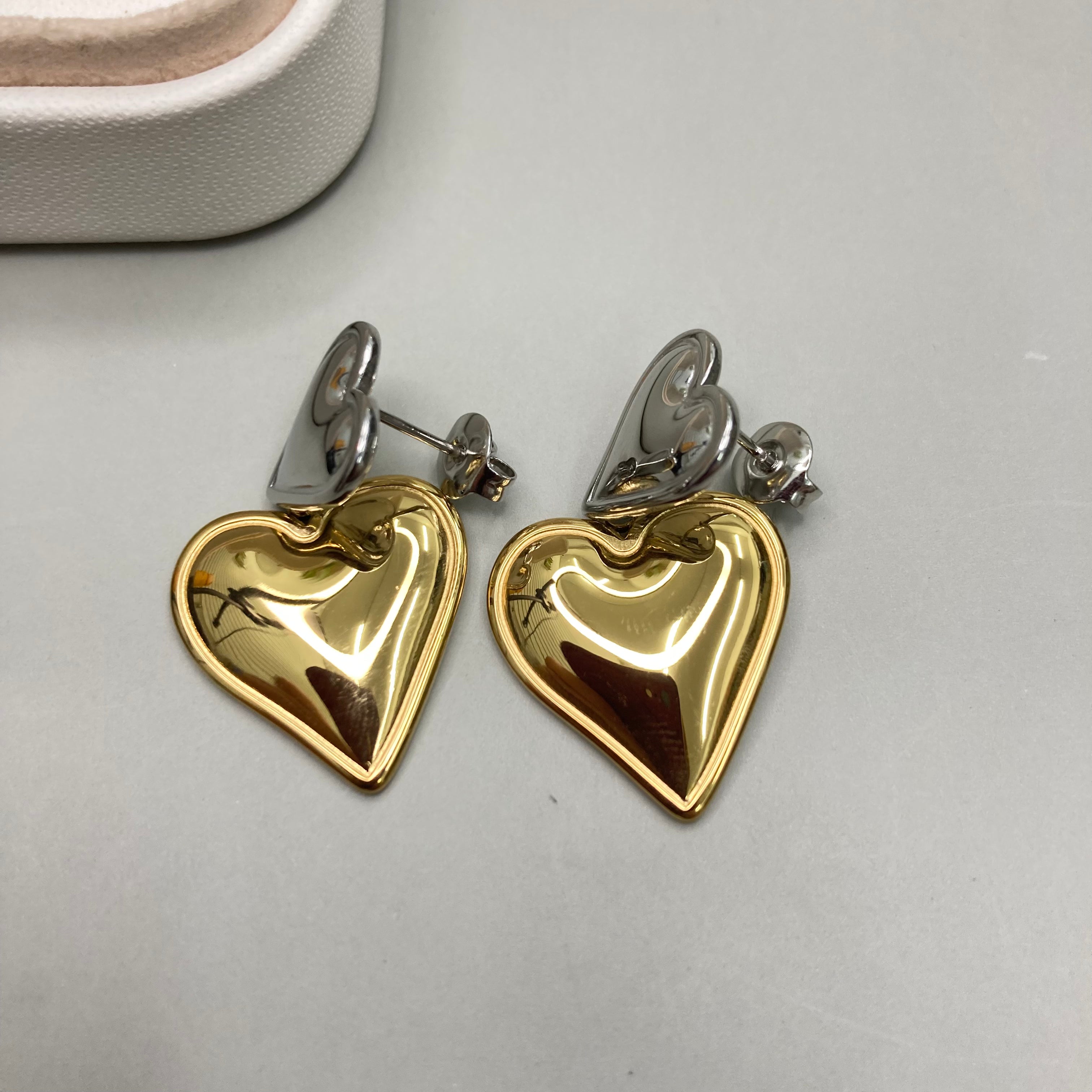 AROS | DOBLE CORAZÓN BICOLOR