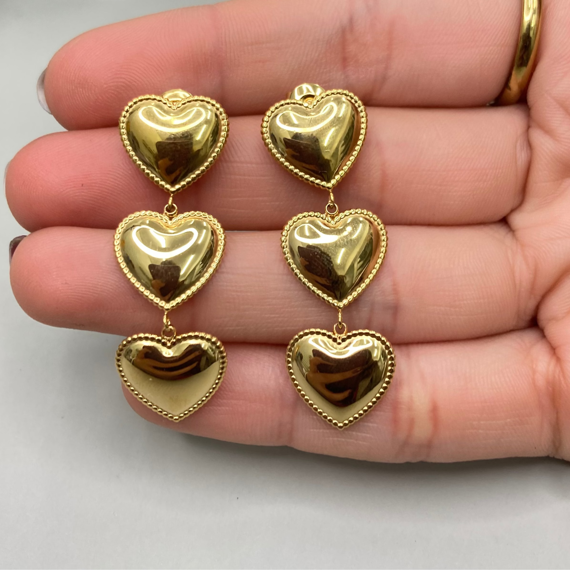 AROS | TRES CORAZONES BORDE CON TEXTURA