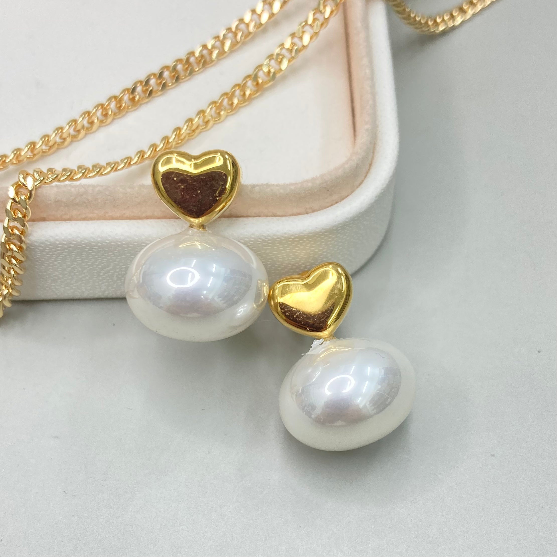 AROS | MINI CORAZÓN CON PERLA