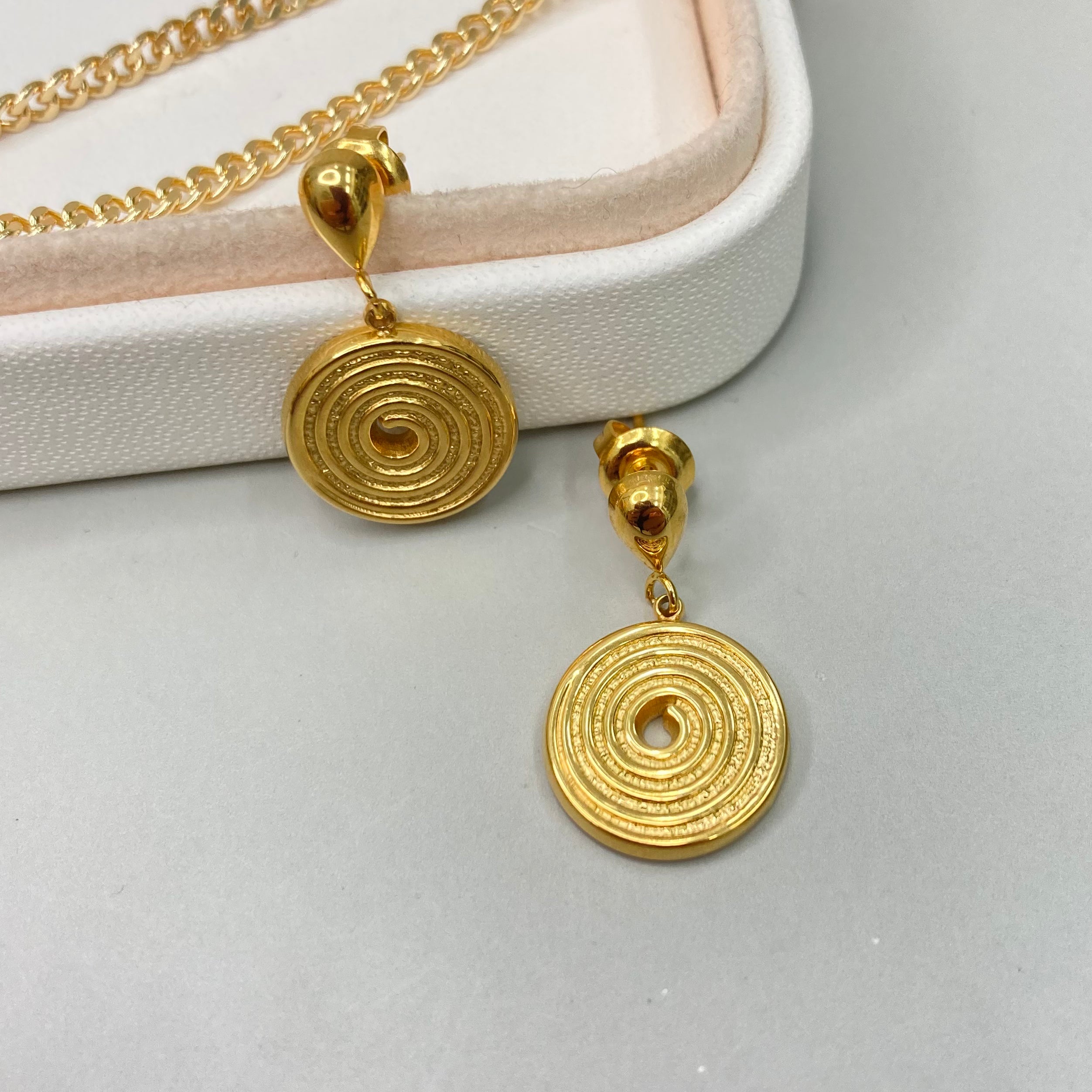 AROS | GOTA CON ESPIRAL COLGANTE