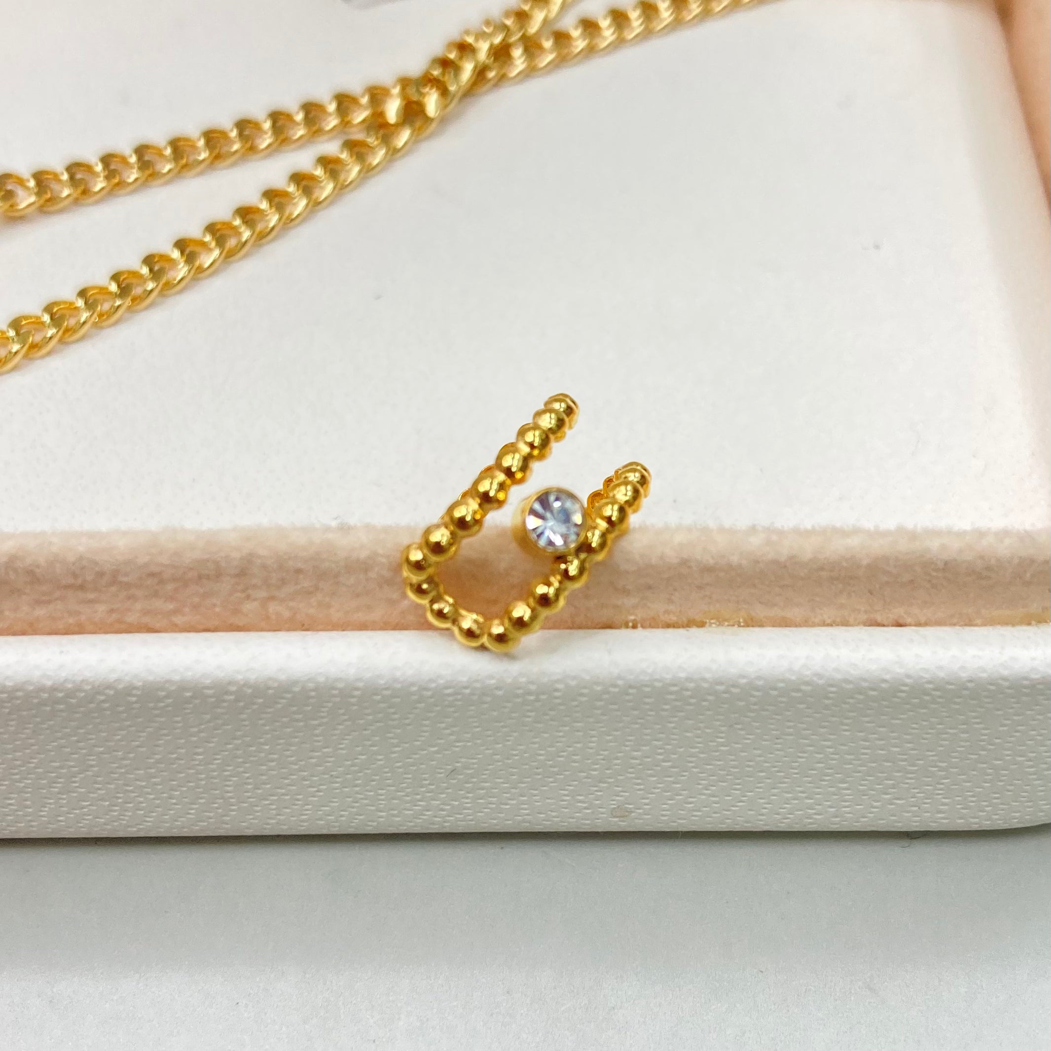 EAR CUFF ORBE DOBLE DORADO CON CIRCON | BAÑO DE ORO 18K