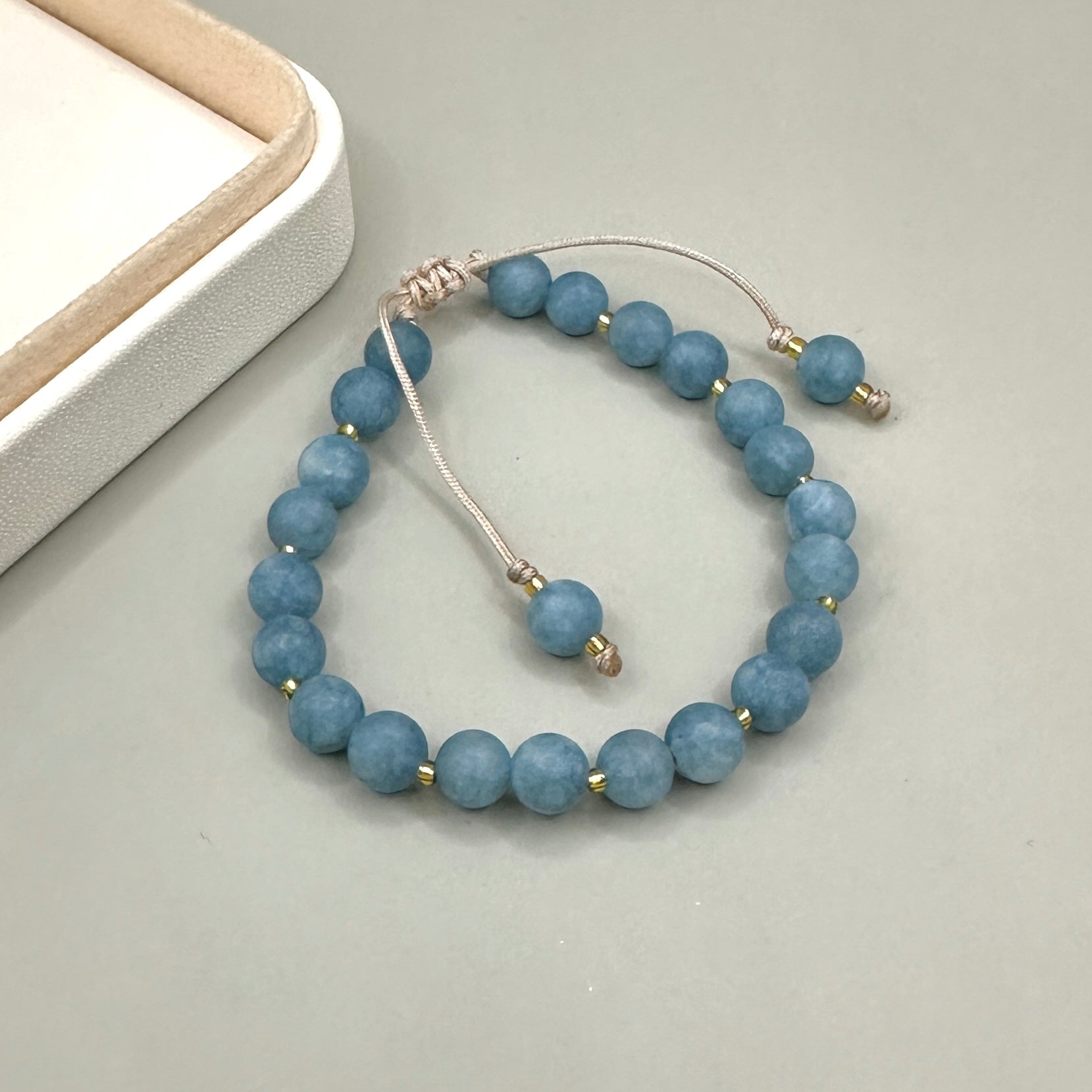 PULSERA AGATA AZUL | LUNAM