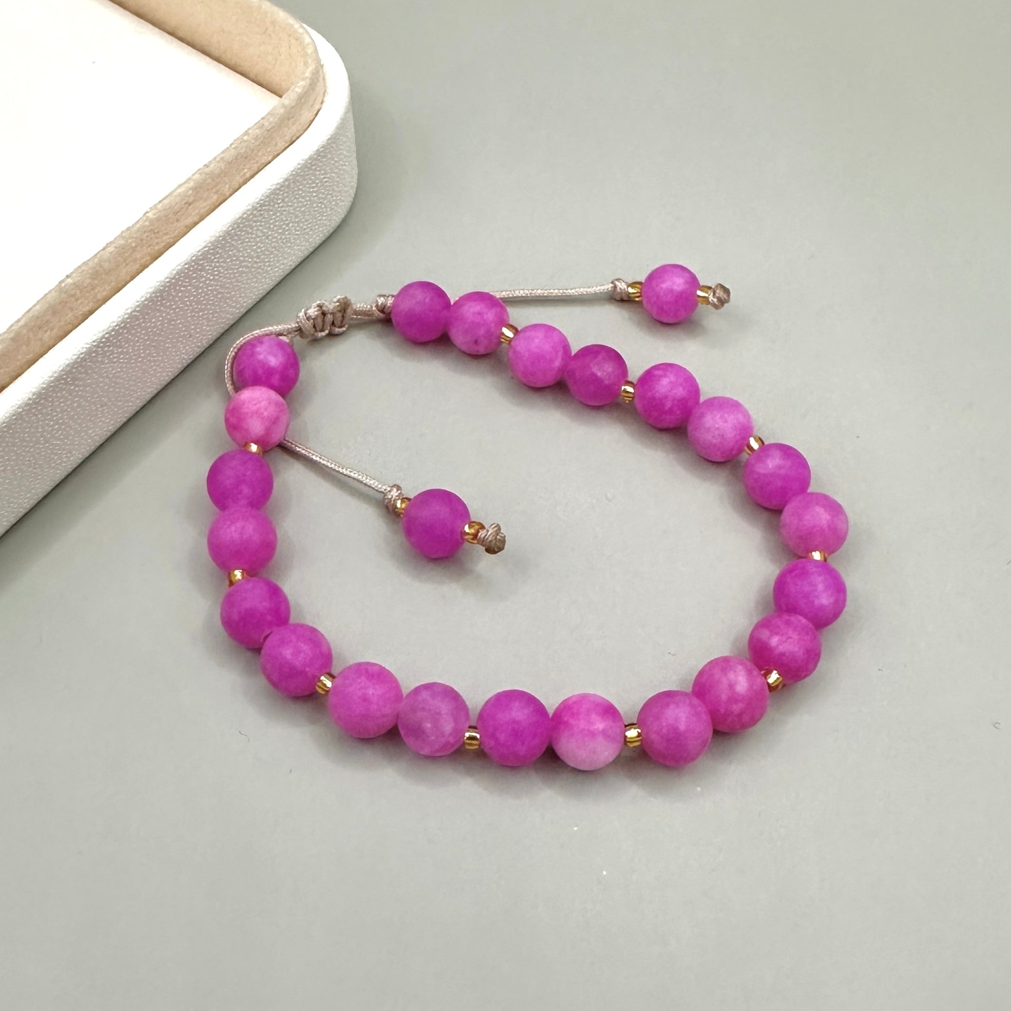 PULSERA AGATA FUCSIA | LUNAM