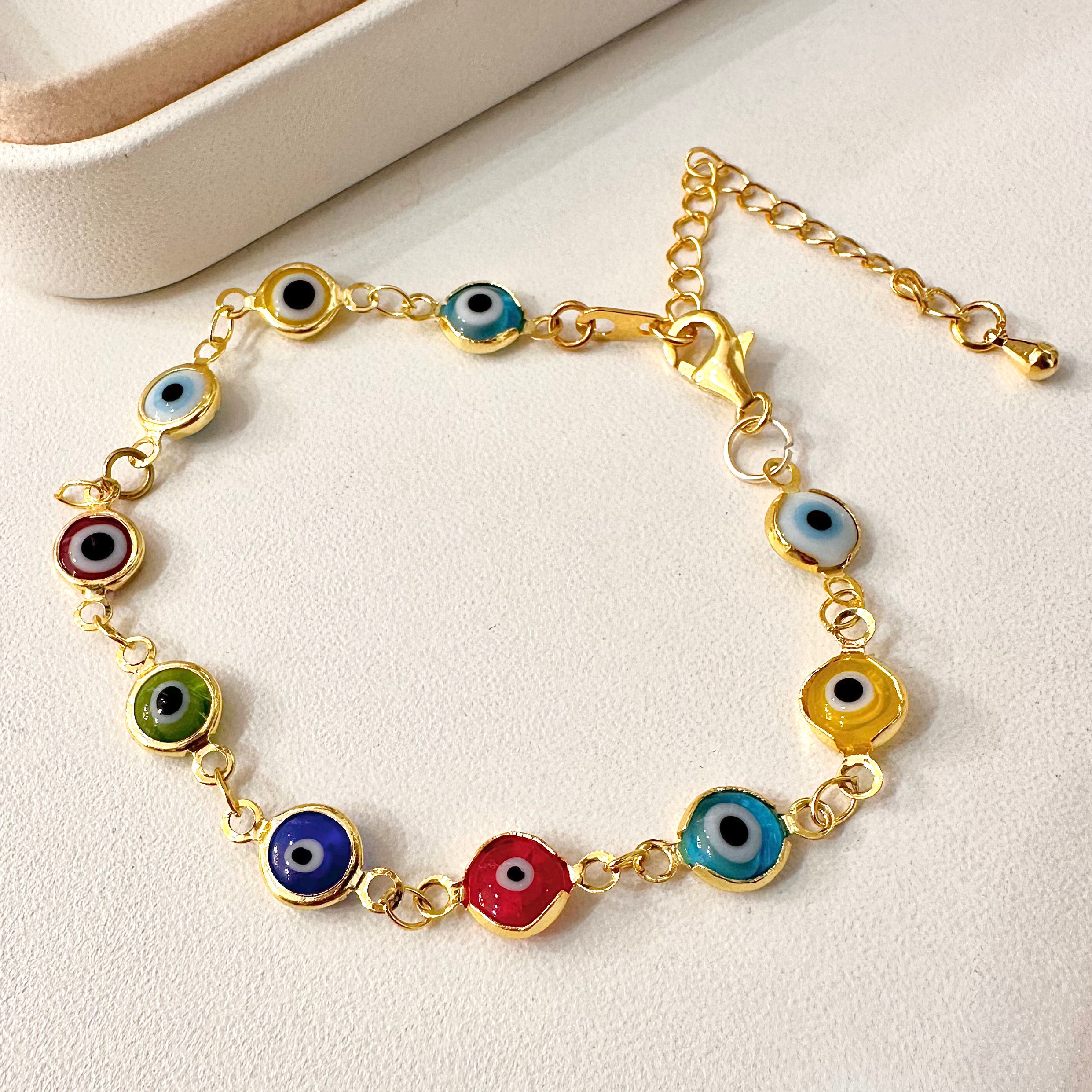 PULSERA OJO TURCO | BAÑO DE ORO