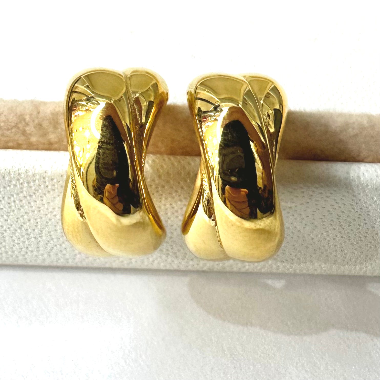 AROS DE BAÑO DE ORO | ARGOLLA DOBLE  | 16x0.6MM