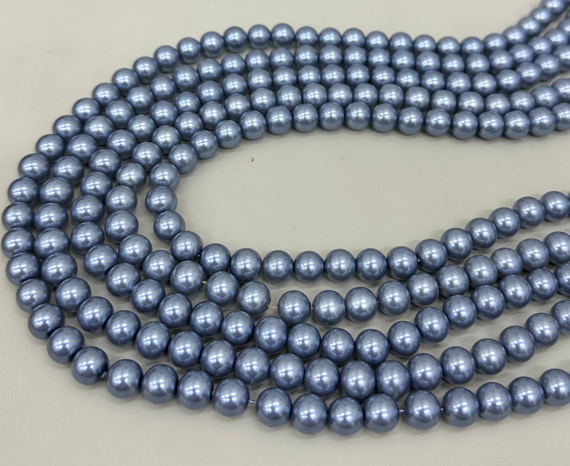 PERLA BRILLANTE | 10MM | AZUL METALIZADO