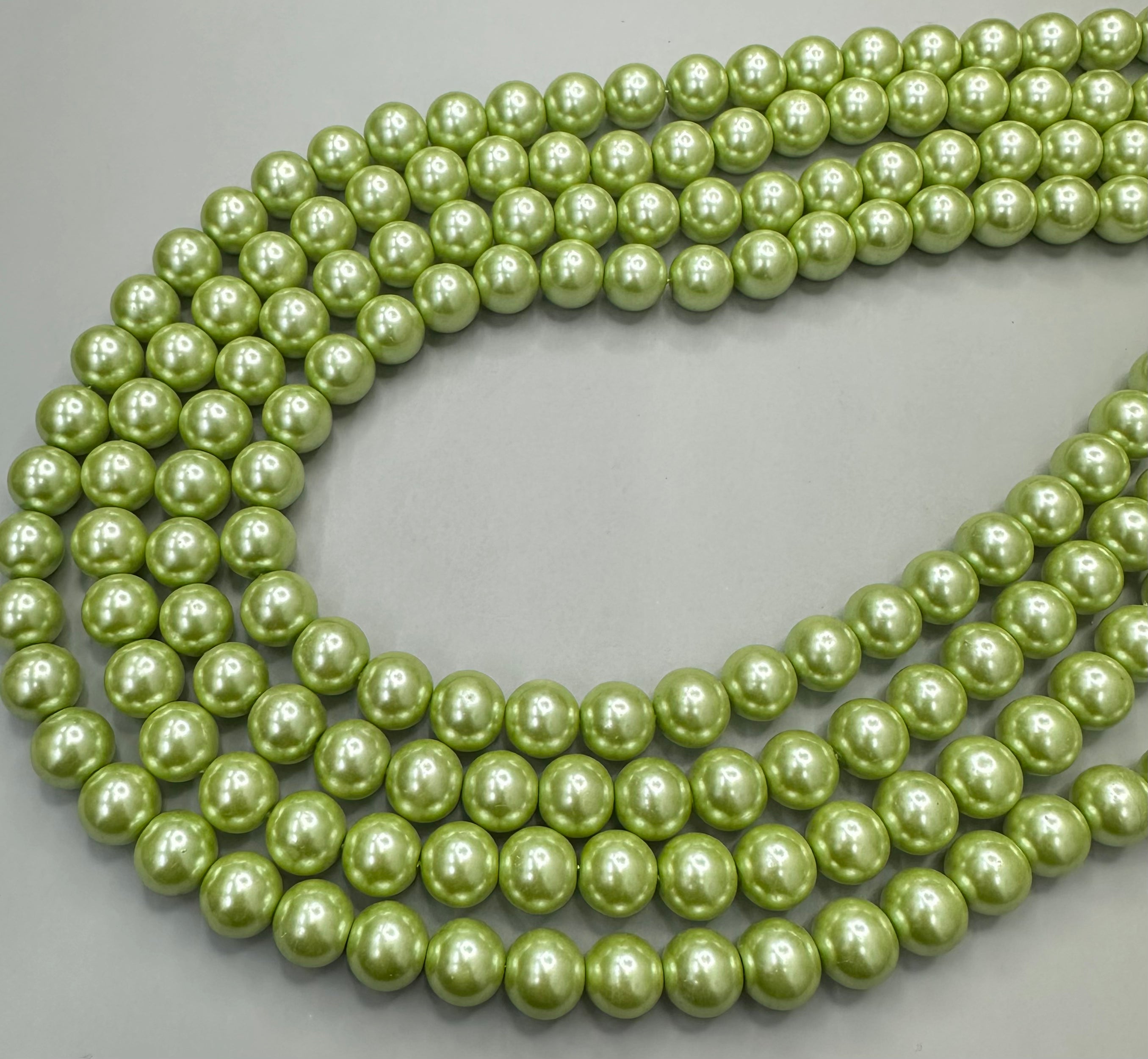 PERLA BRILLANTE | 12MM | VERDE CLARO