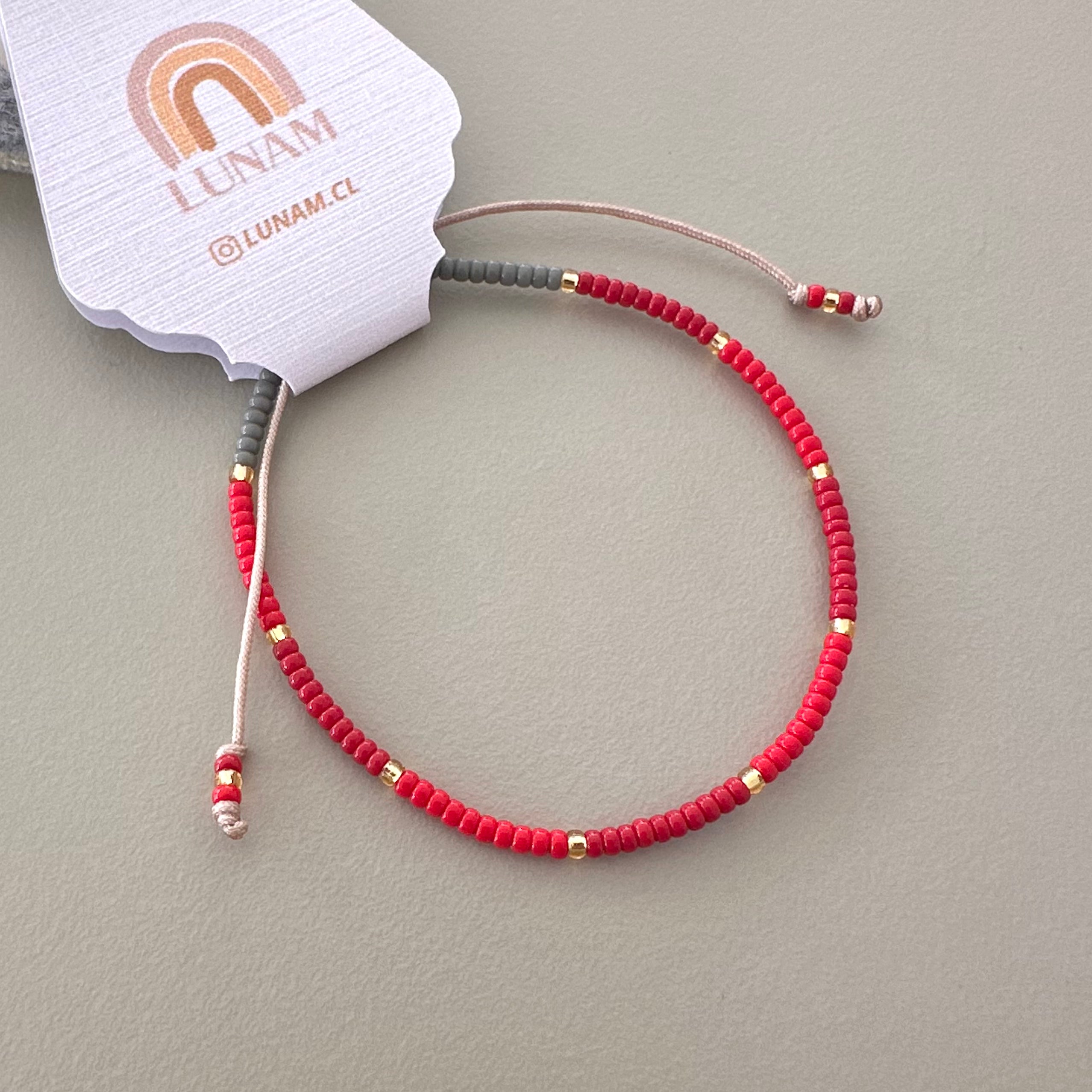 PULSERA MIX ROJA | LUNAM