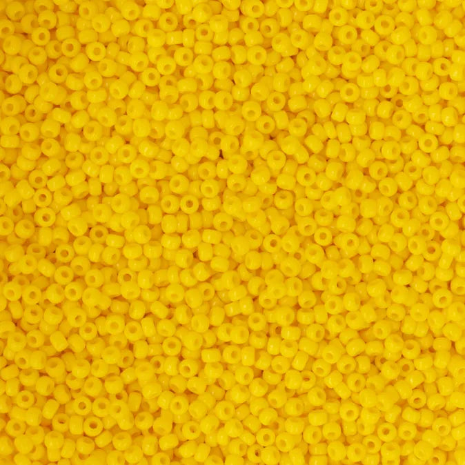 MIYUKI ROUND ROCAILLES 11/0 | 404DRR | OPAQUE AMARILLO OSCURO