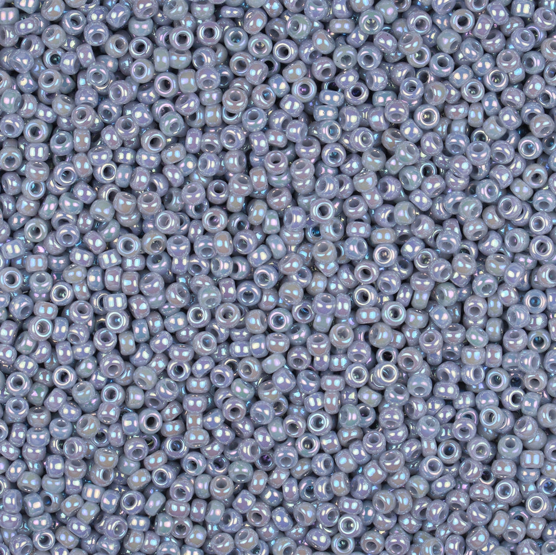 MIYUKI ROUND ROCAILLES 15/0 | 489RR | OPAQUE RAINBOW GRIS
