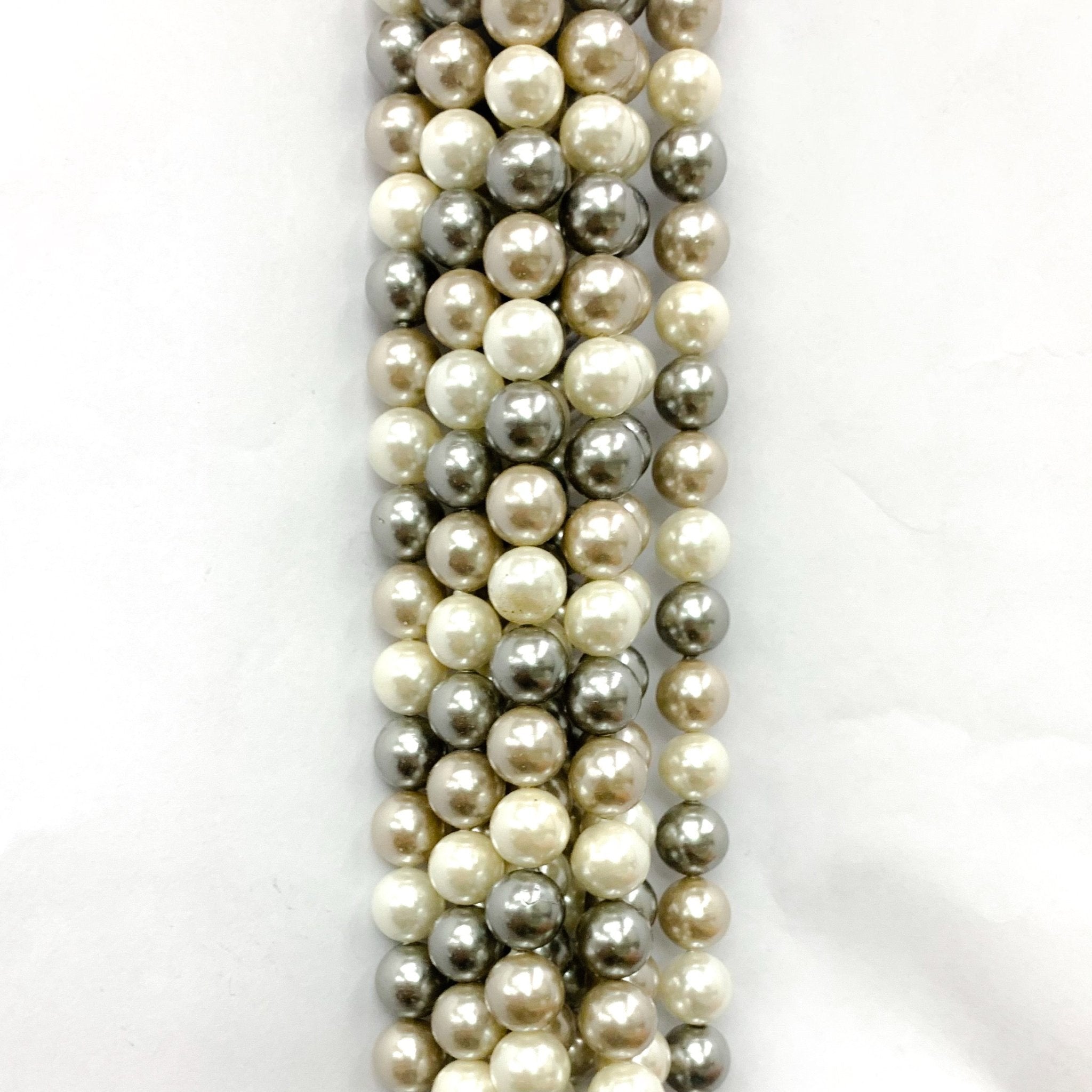 PERLA SHELL | 8MM | MIX GRIS DEGRADÉ (13-2U)