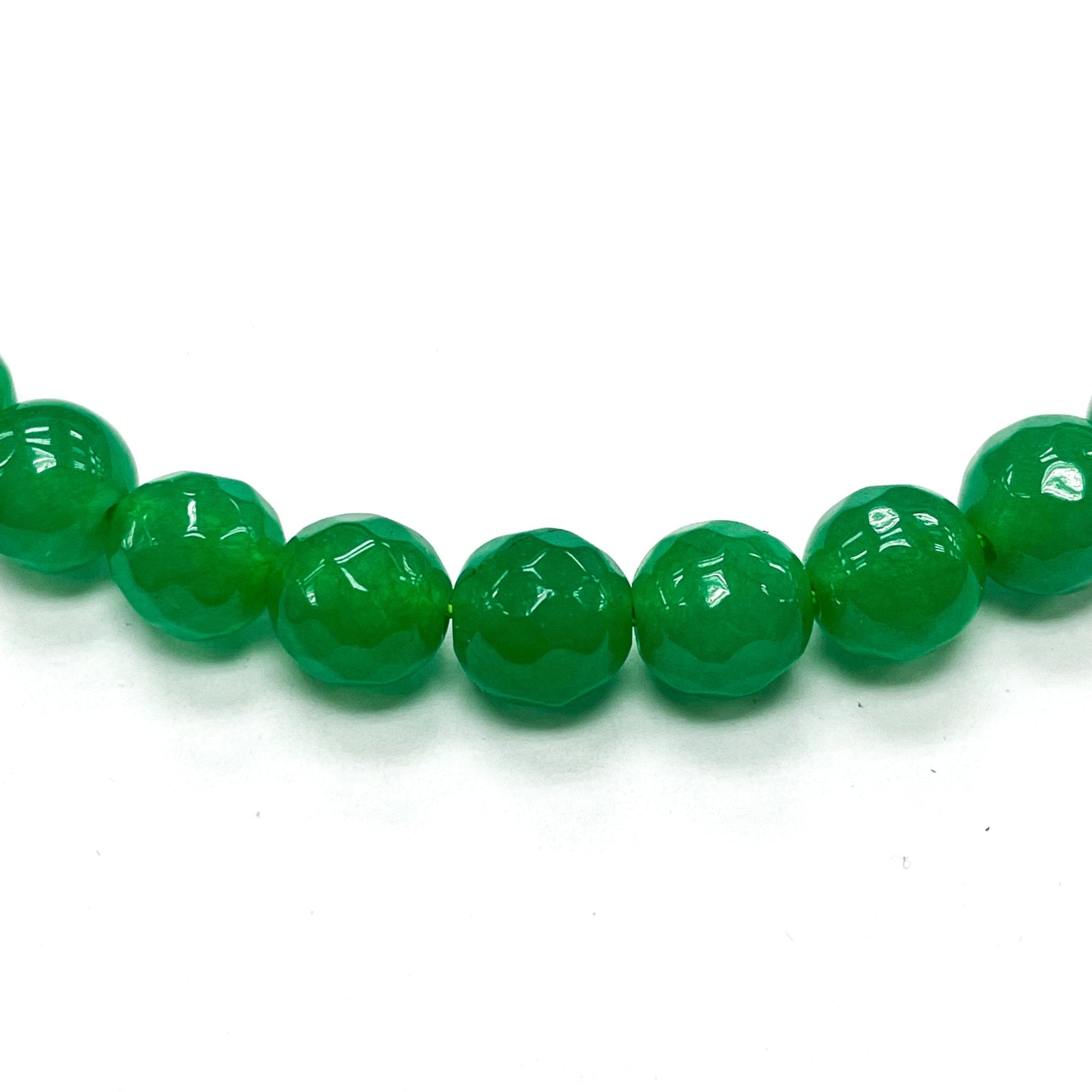 Agata Facetada | 8mm | Verde pasto claro (13-35B)