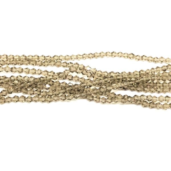 CRISTAL BICONO | 4MM | TRASLUCIDO HUMO