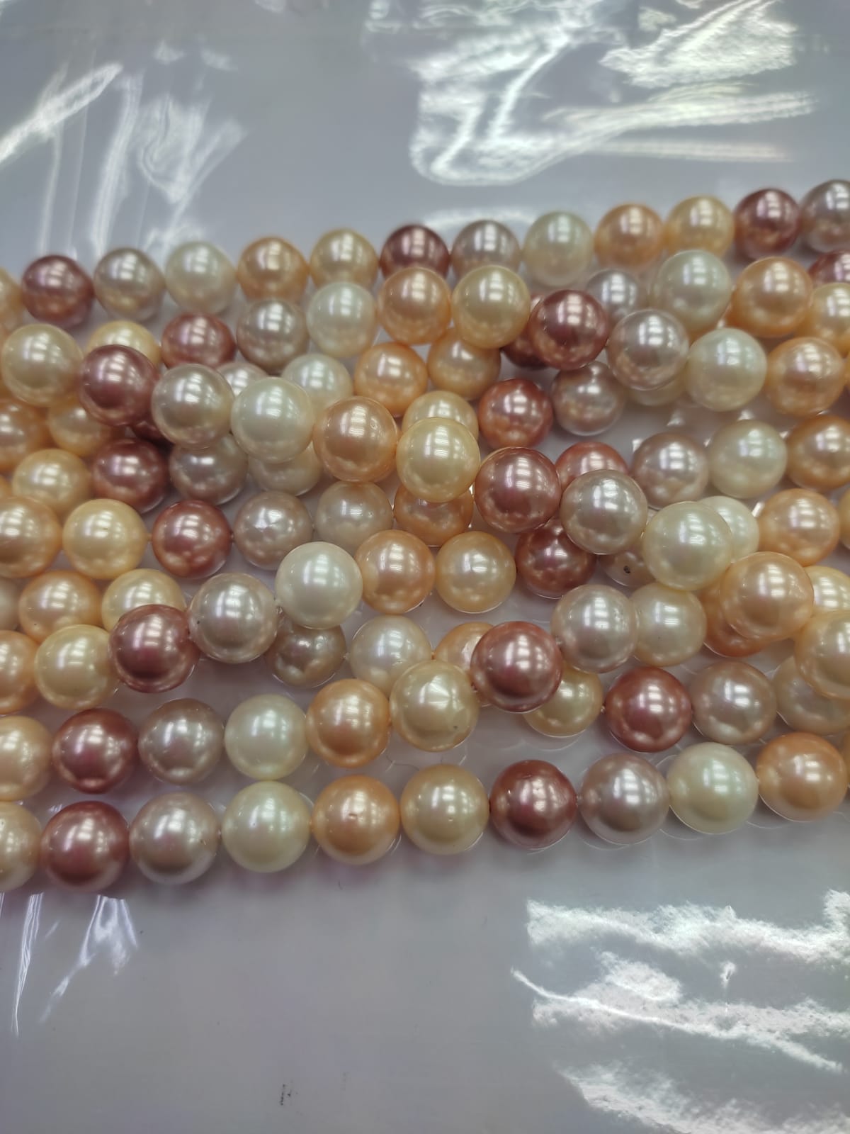 PERLA SHELL | 10MM | MIX BLANCO ROS CREMA (10-5U)