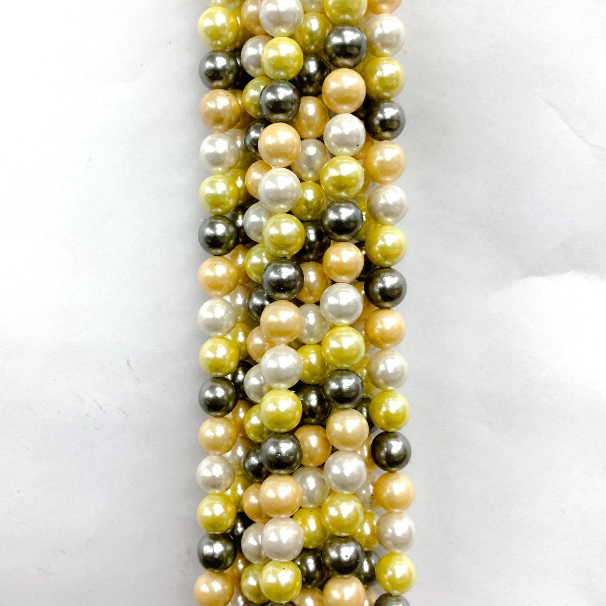 PERLA SHELL | 6MM | MIX GRIS Y AMARILLO(16-4U)[8-74D]