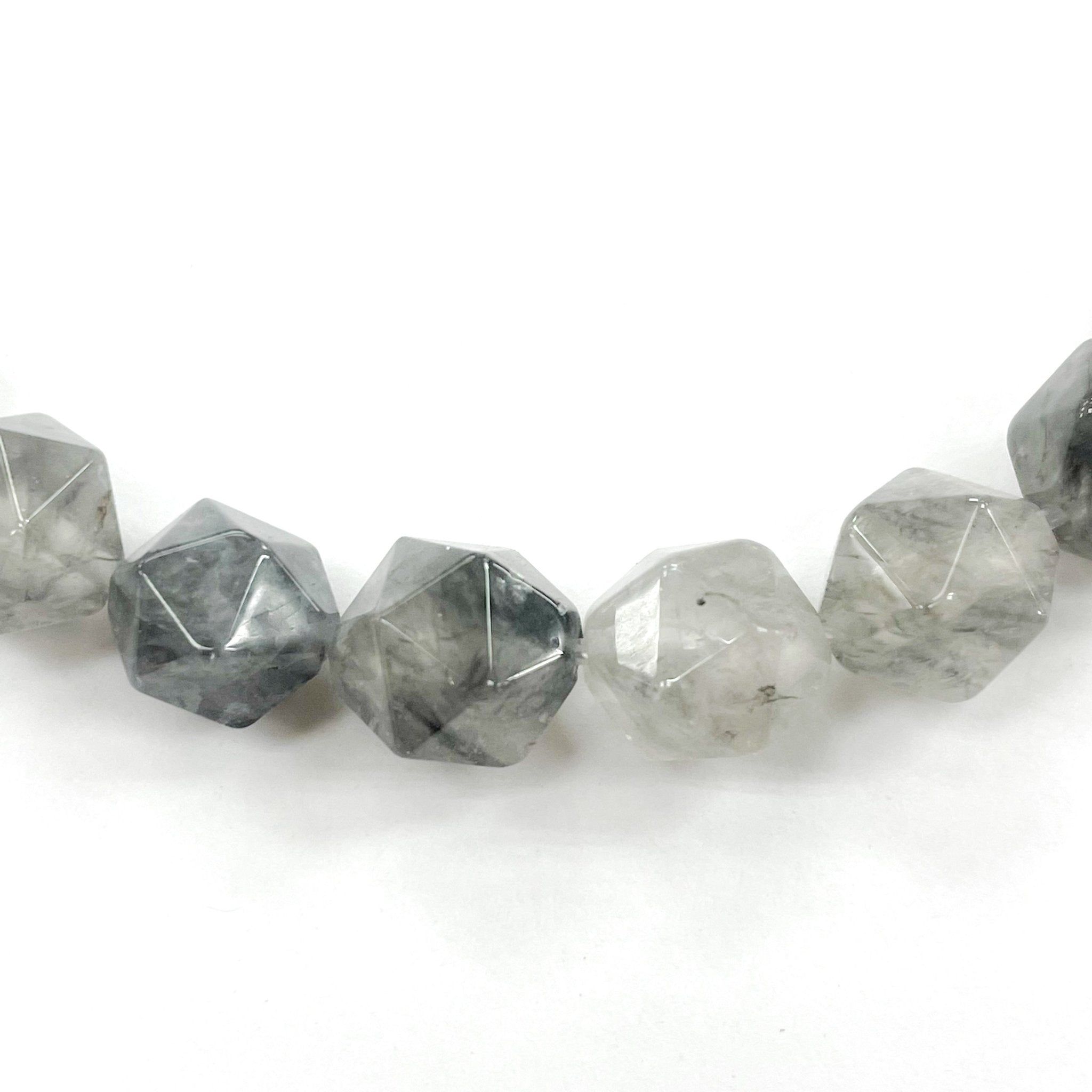 PIEDRA HEXAGONAL | 10MM | AGATA GRIS 2 (7-9C)