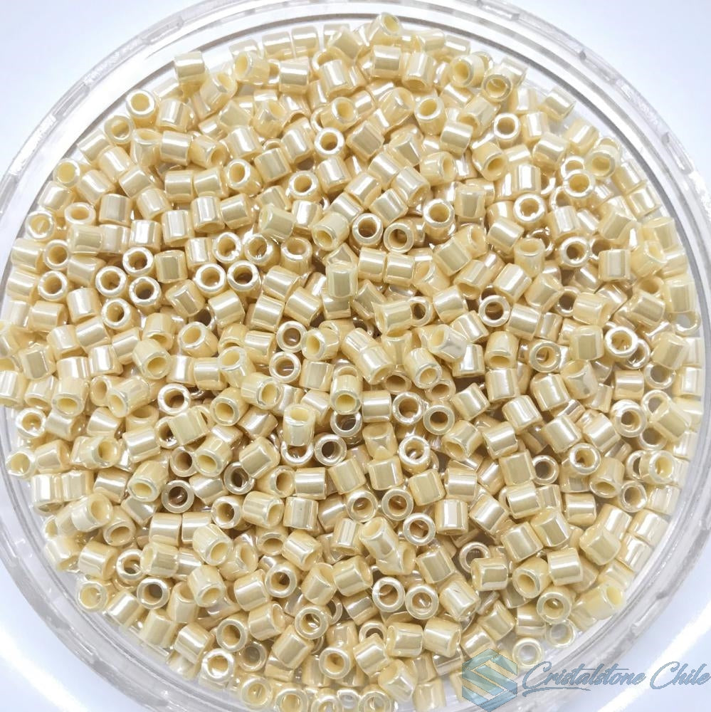 Miyuki Delica Beads 8/0 | 1560DB | Opaque Dark Cream Luster (C10)