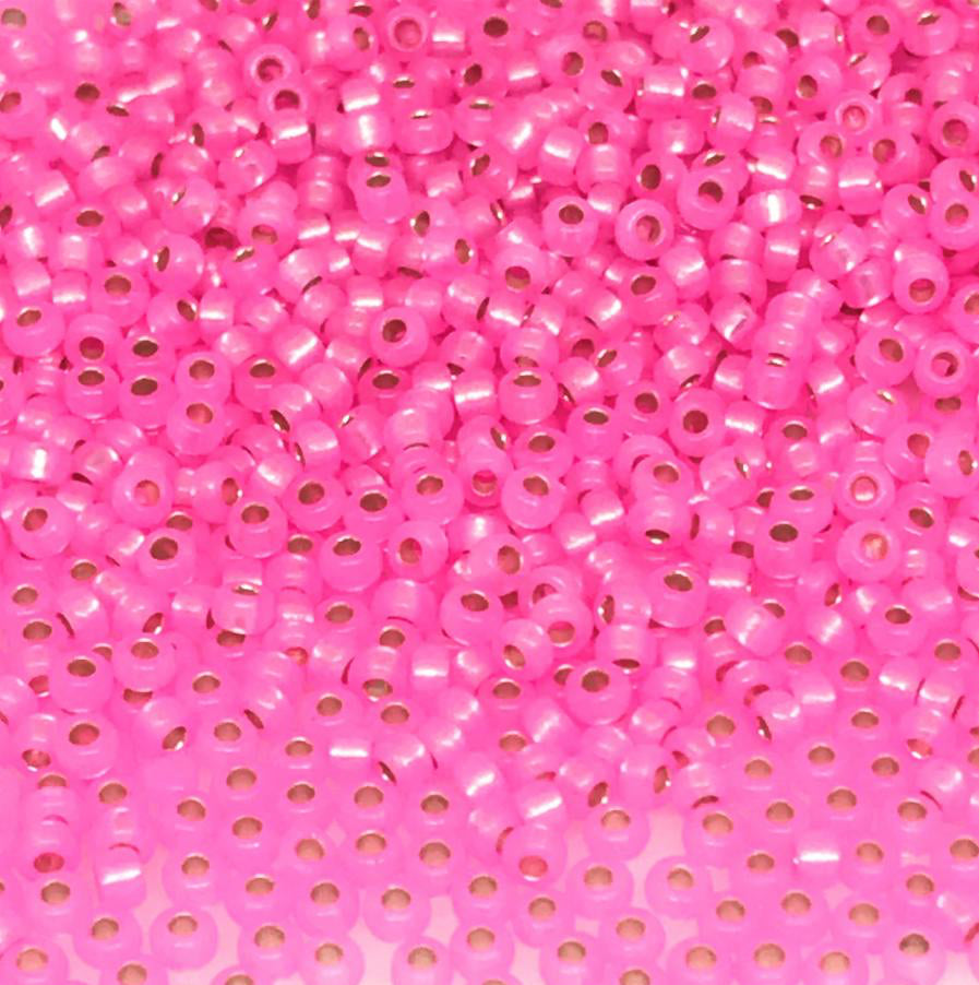 MIYUKI ROUND ROCAILLES 11/0 | 575RR | SILVERLINE ROSADO(C23)[C8]