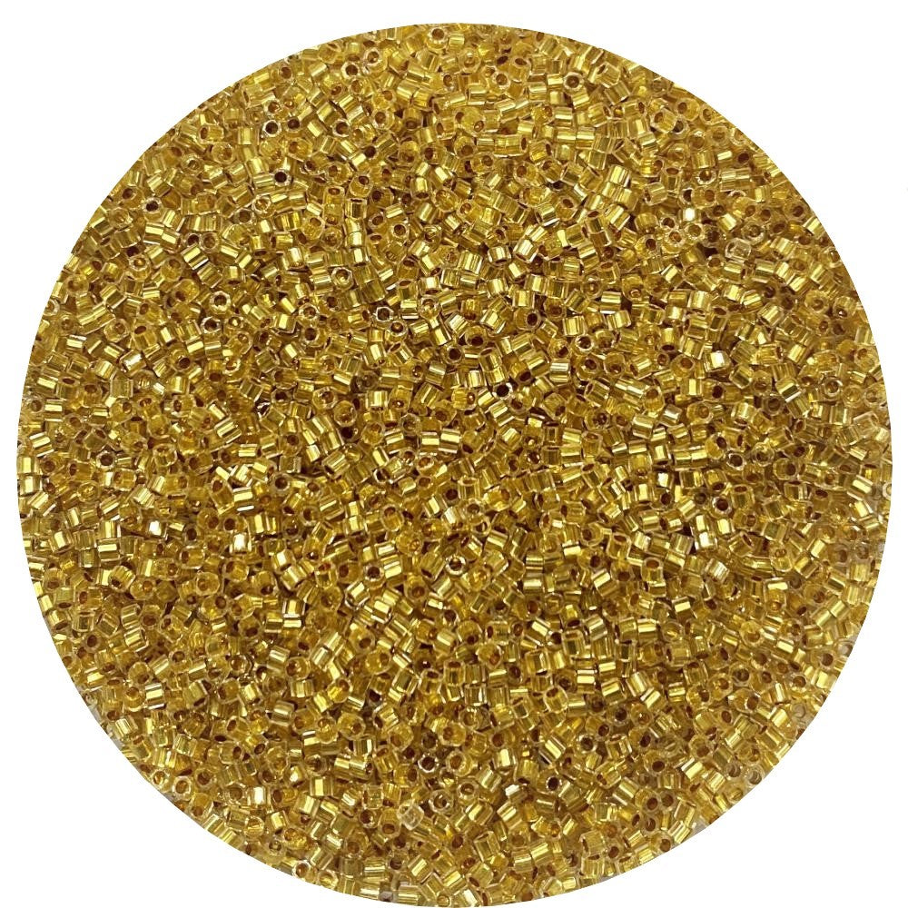 Miyuki Delica Beads 11/0 | 33CDB | Goldline crystal Hexagonal