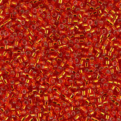 Miyuki Delica Beads 11/0 | 43DB | Silverline Rojo