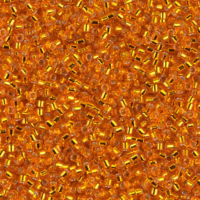 Miyuki Delica Beads 11/0 | 45DB | Silverline Naranja