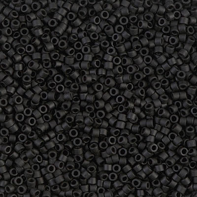 Miyuki Delica Beads 11/0 | 310DB | Matte Negro(C4)[C5]