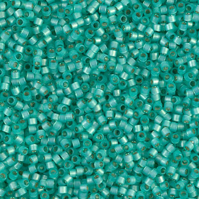 Miyuki Delica Beads 11/0 | 627DB | Silverline Verde Turquesa