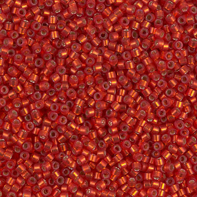 Miyuki Delica Beads 11/0 | 683DB |  Silverline Rojo