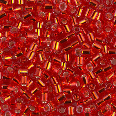 Miyuki Delica Beads 8/0 | 43DB | Silverline Rojo (C9)