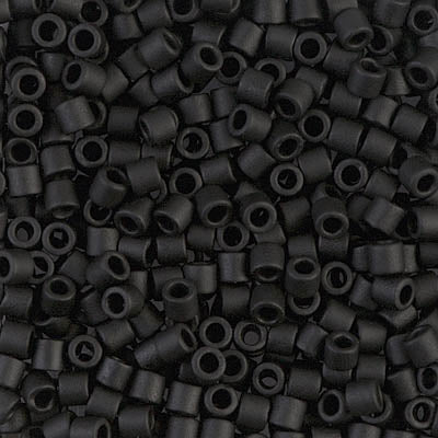 Miyuki Delica Beads 8/0 | 310DB | Negro opaco