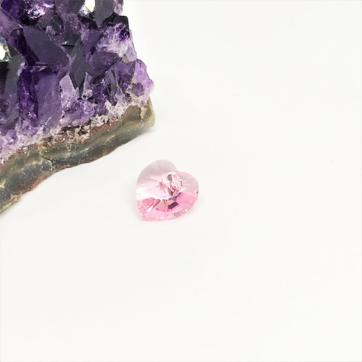 Swarovski Elements Corazón | 10mm | Light Pink (ST) (C1)-(16COP)