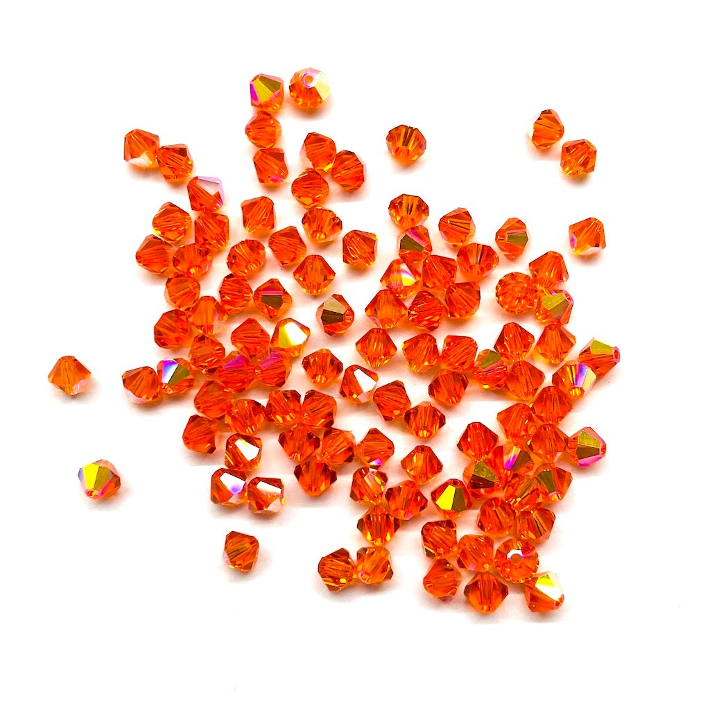 Bead Swarovski Crystals | 4mm | C6 ST #372 | 25u | Naranja intenso