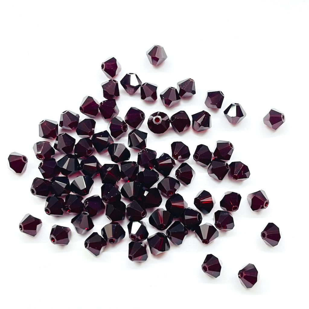 Bead Swarovski Crystals | 4mm | C3 ST #241 | 25u | Rojo muy oscuro