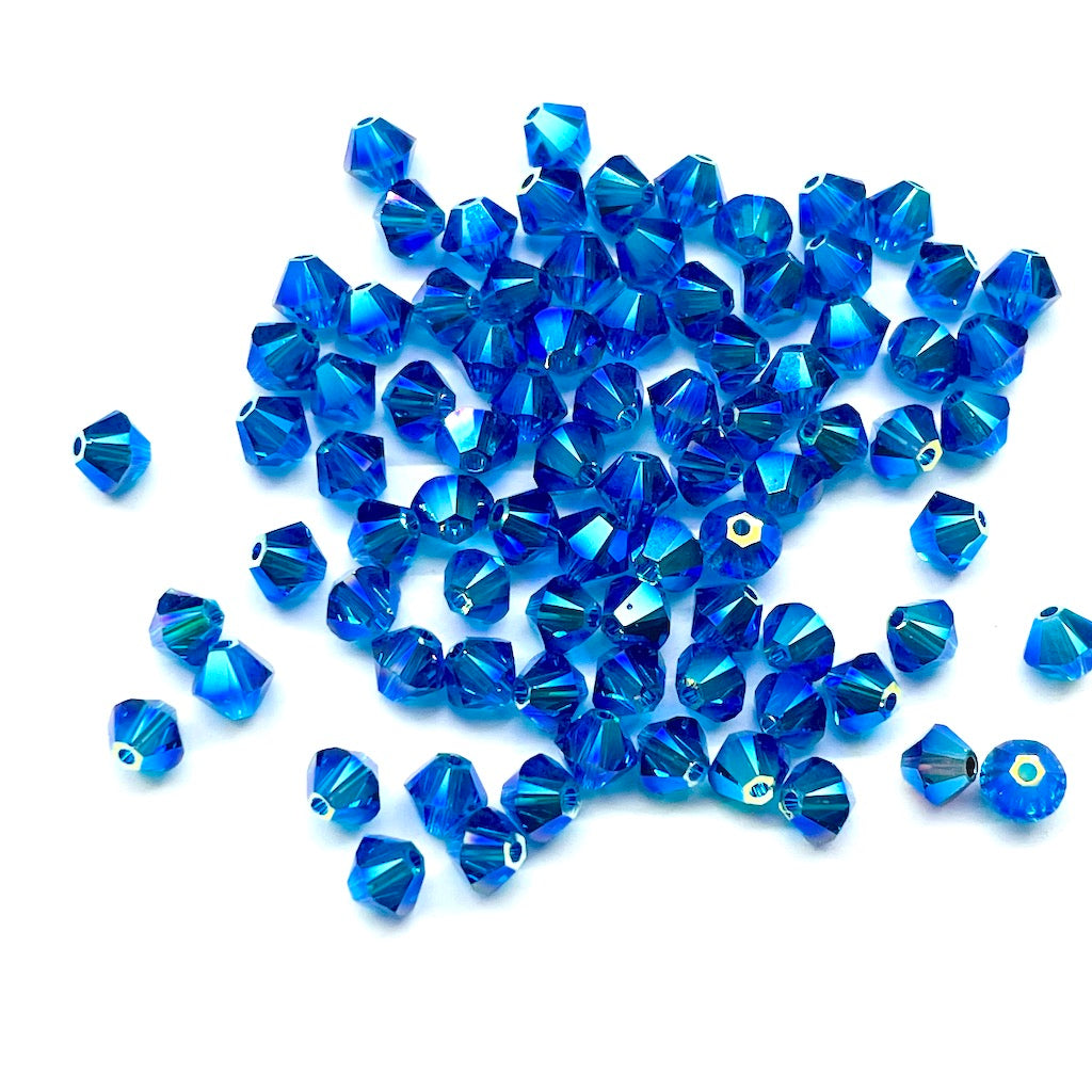 Bead Swarovski Crystals | 4mm | C2 CT #243 | 12u | Verde azul Tornasol