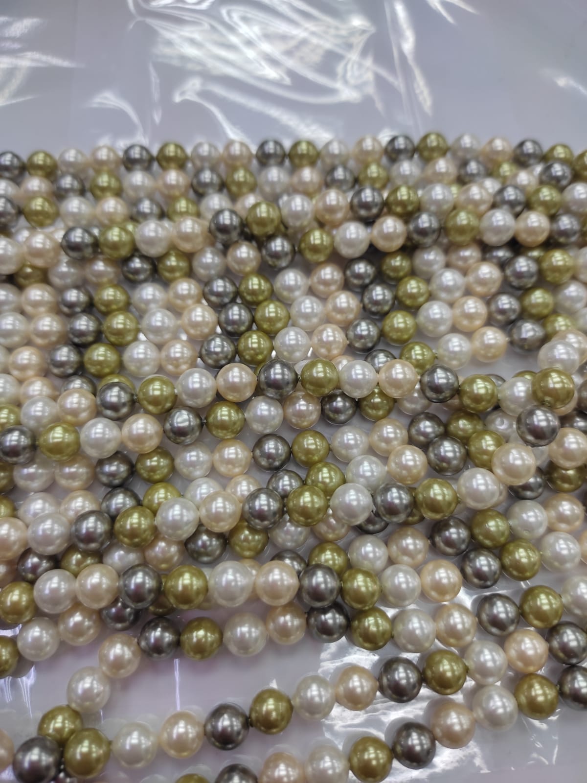 PERLA SHELL | 6MM | MIX BLANCO GRIS AMARILLO(9-15C)[8-71D]