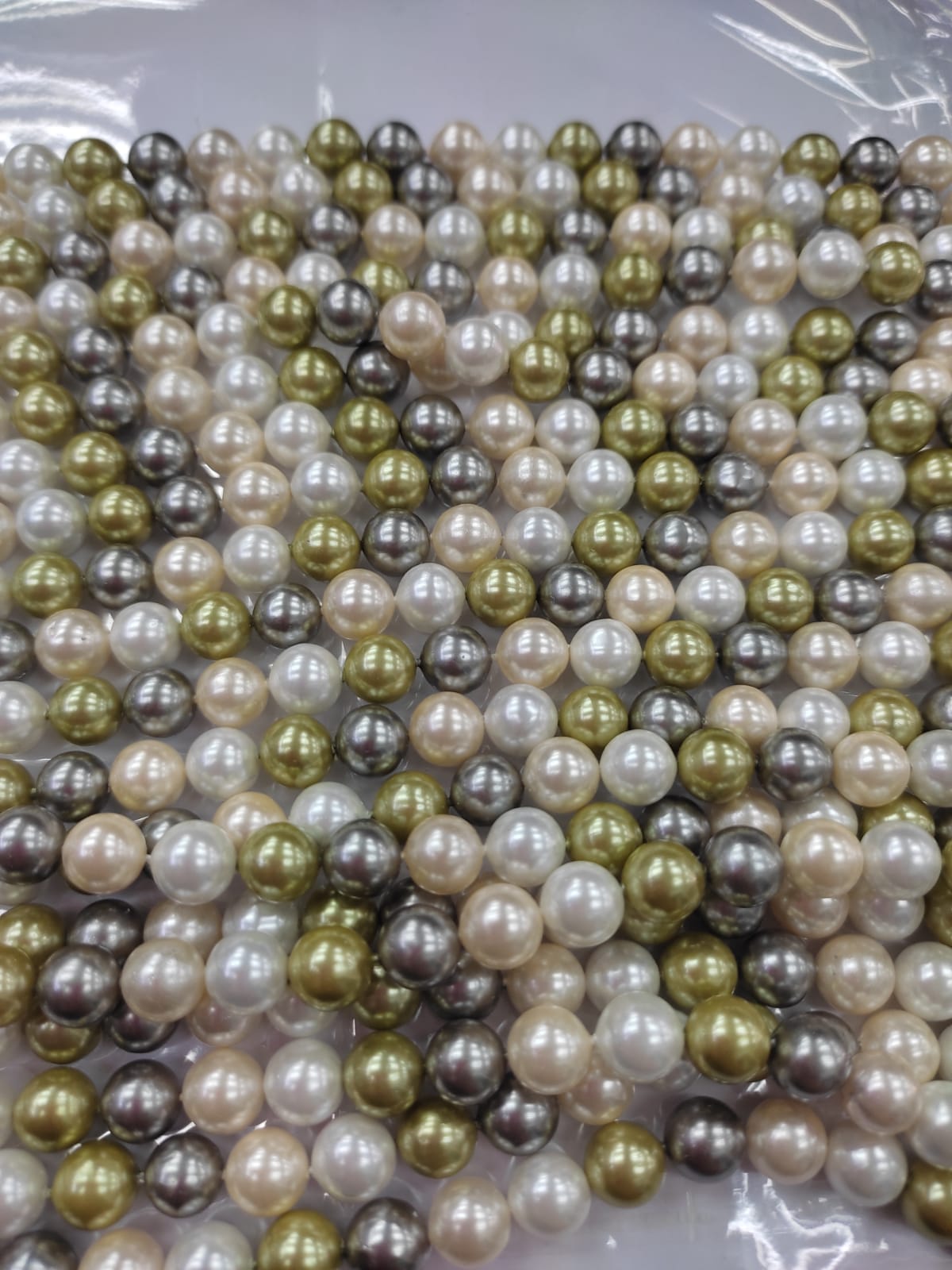 PERLA SHELL | 8MM | MIX BLANC AMA GRIS(13-12C)[11-52D]